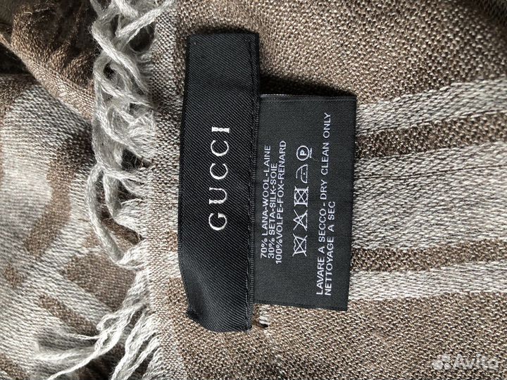 Gucci оригинал Палантин с лисой Новый