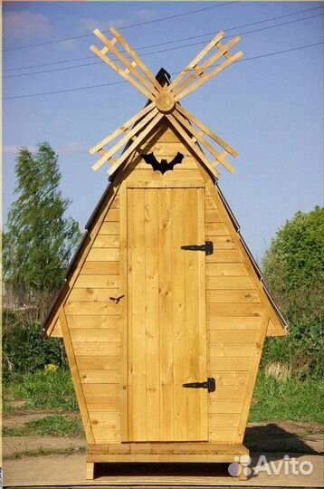 Уличный туалет деревянный Т989
