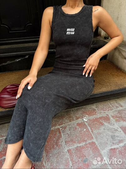 Miu Miu платье варёнка лапша длинное Турция