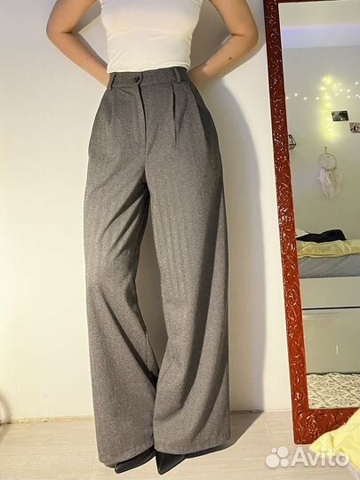 Брюки палаццо шерсть
