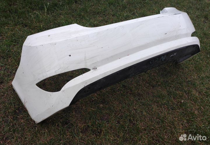 Бампер задний Hyundai Solaris 2015 белый