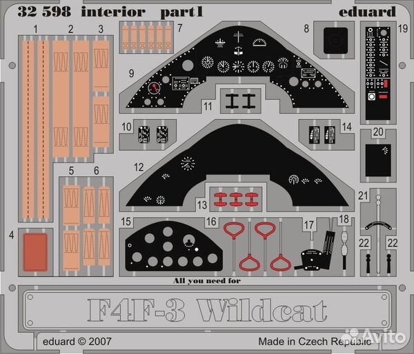 1/32 F4F-4 Wildcat Trumpeter 02223 + Допы