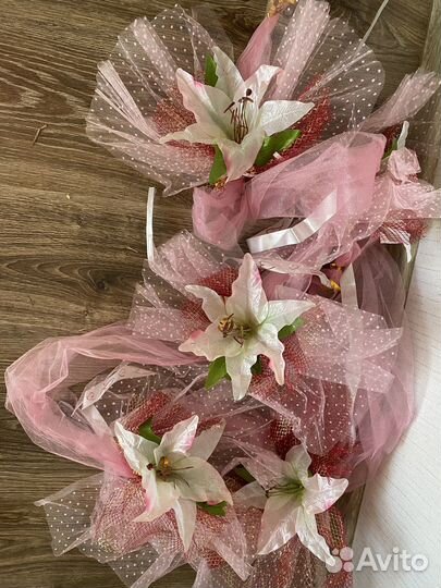 Украшение на машину свадебное