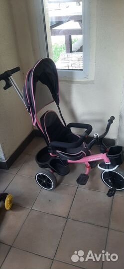 Детский велосипед коляска трёхколёсный