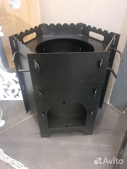 Мангал с печью под казан