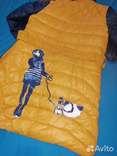 Зимний пуховик для девочки 128 134
