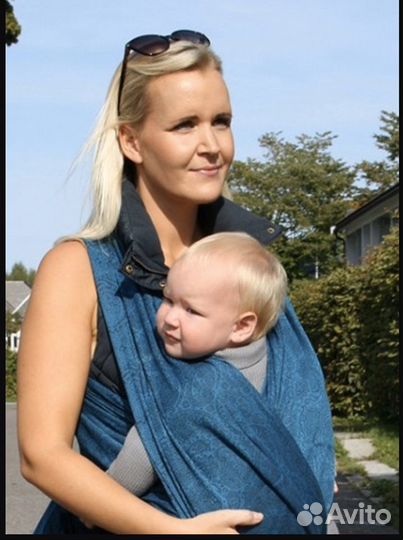 Слинг шарф ellevill paisley silk pacific