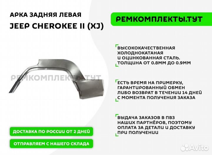 Арка задняя Jeep Cherokee 2 XJ левая