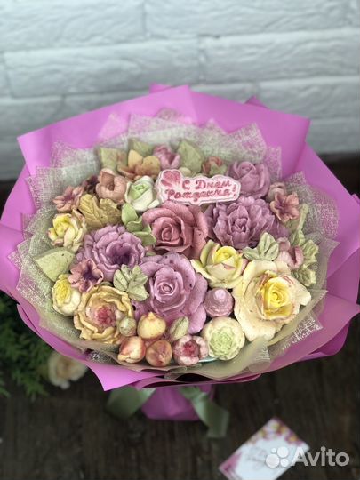 Вкусный зефирный Букет на юбилей, на день рождения