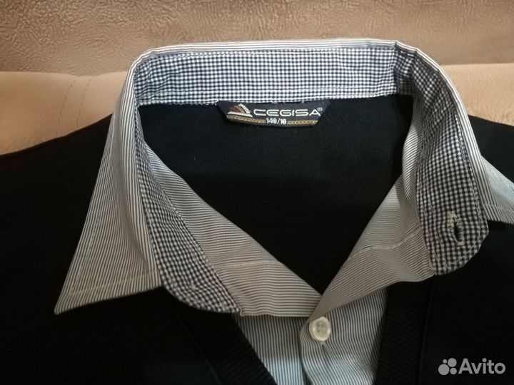 Рубашка-обманка размер 140