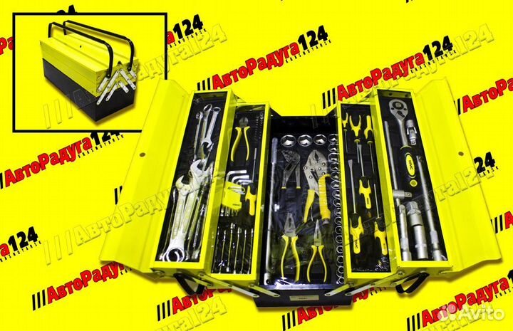 Набор инструмента 87 предметов (в металлическом ящ