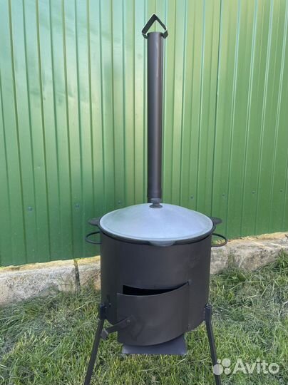 Казан чугунный 12 литров с печкой