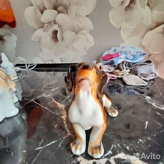Фарфоровая статуэтка СССР Такса лфз