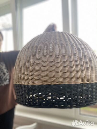 Плетеный абажур