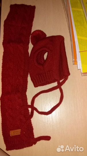 Комплект шапка, шарф для собак