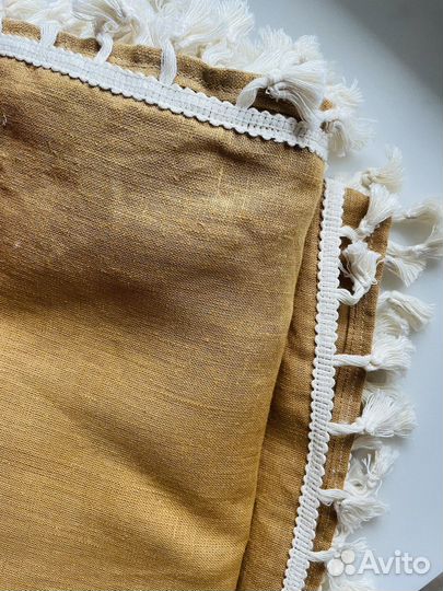 Скатерть лен кисти бахрома