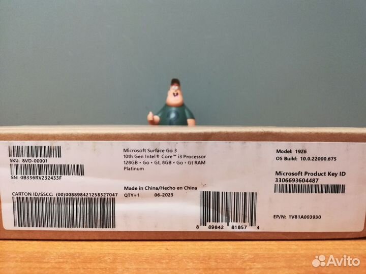 Microsoft Surface Go 3 10.5 i3-10100Y 8Gb 128Gb