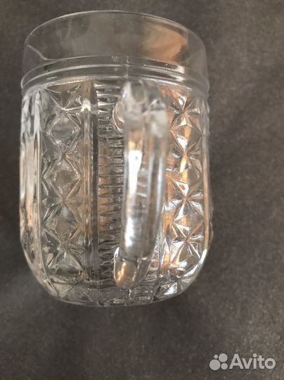 Хрустальные кружки, набор 6 шт., дхз, СССР