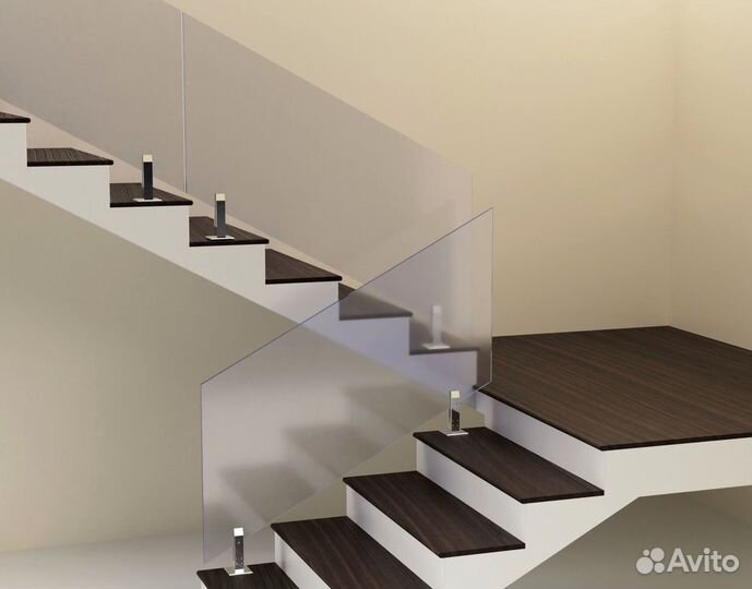 Стеклянные ограждения лестниц