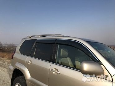 Land Cruiser Prado 120 Ветровики с хромом O8SL2