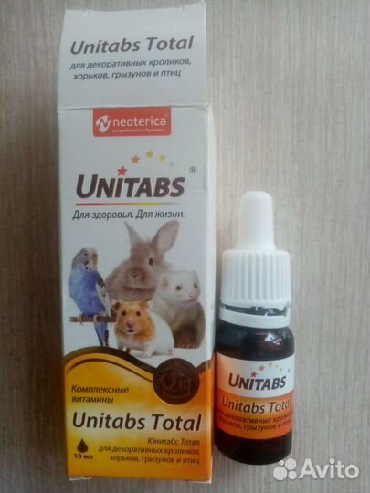 Витамины Unitabs Total для птиц, кроликов и т. д