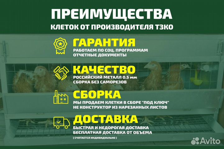 Клетка для перепелов кпб-30