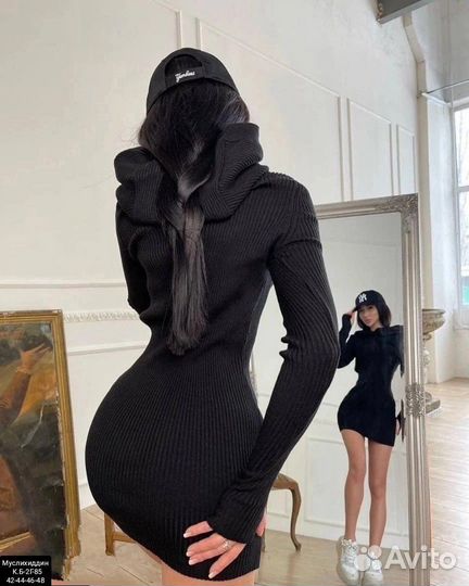 Платье черное s-m