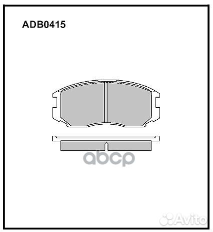 Колодки тормозные дисковые перед ADB0415