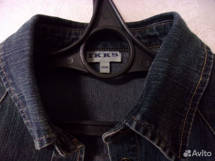 Рубашка джинсовая на девочку 9-11 лет