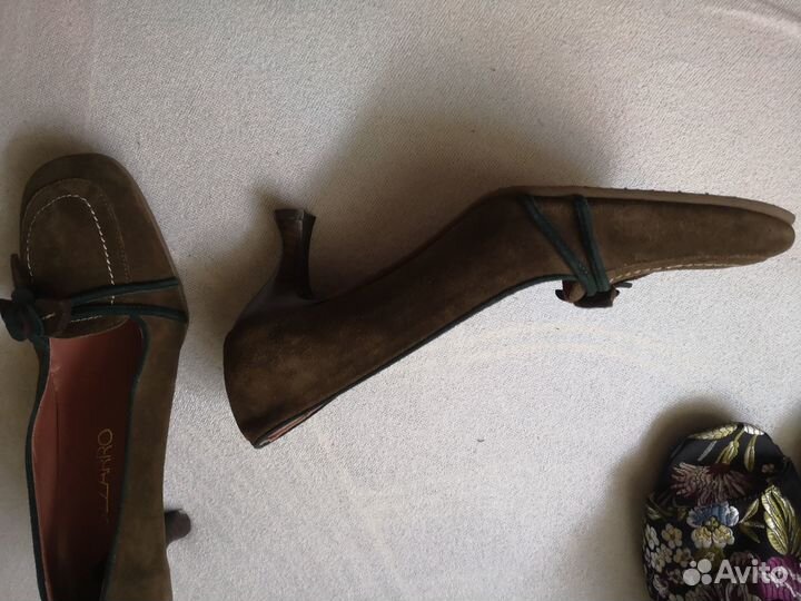 Туфли новые, замша, бохо