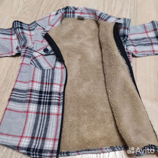 Рубашка детская на меху на 3 года (размер 98)