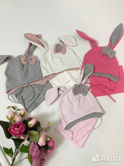 Новый комплект шапка и снуд для девочки 1-2 года