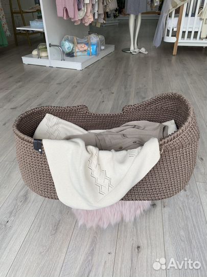 Люлька вязаная корзина для выписки