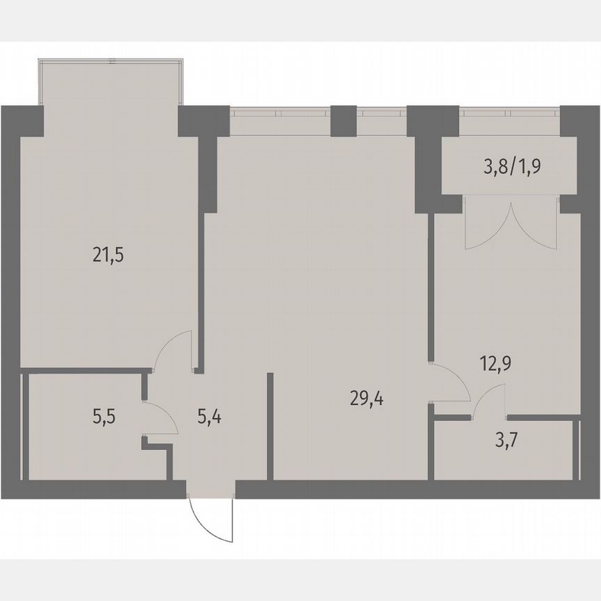 2-к. квартира, 80,3 м², 12/13 эт.