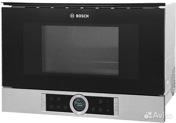 Микроволновая печь встраиваемая Bosch BFL634GS1, черный/серебристый