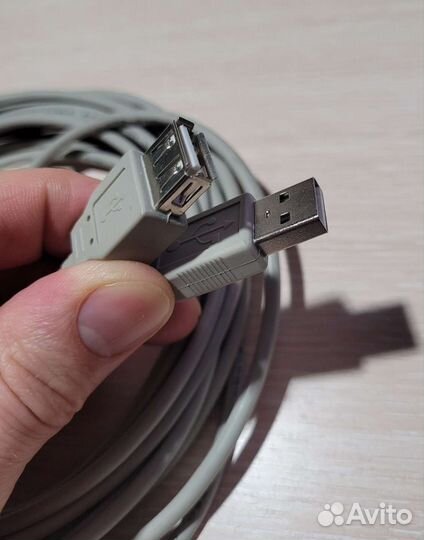 Кабель USB2.0 папа-мама 5 метров