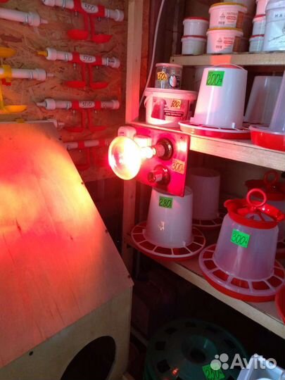 Лампа инфракрасная для обогрева птицы