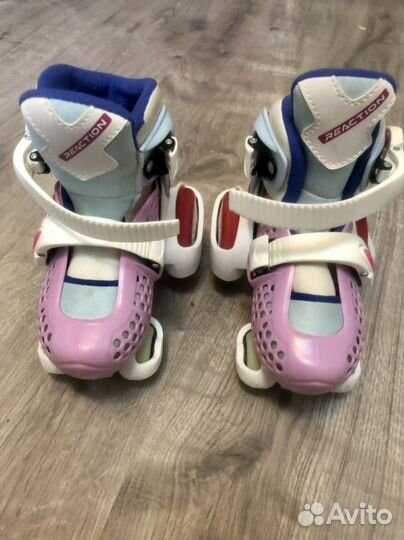 Роликовые коньки детские раздвижные, размер 25-28