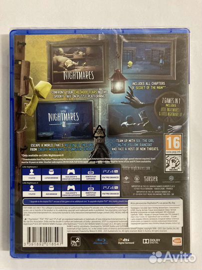 PS4 диск Little Nightmares часть 1+2,новый,в упак