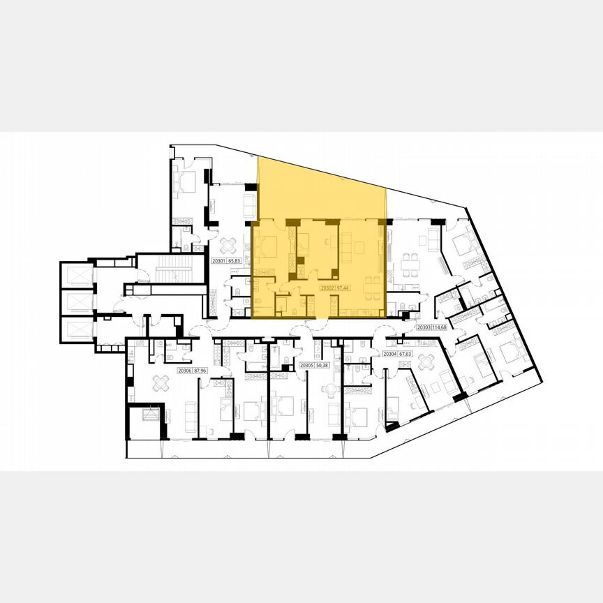 2-к. квартира, 98,7 м², 3/11 эт.
