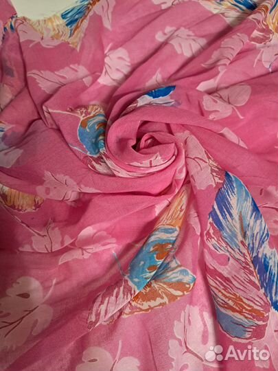 Шифон натуральный отрез 1,35см ширина 150см