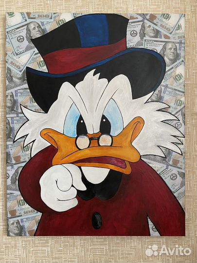 Картина акрилом на хосте