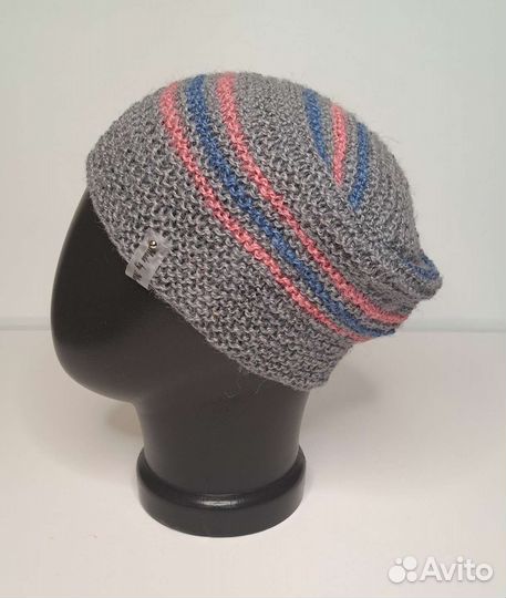 Шапка конопляная вязаная