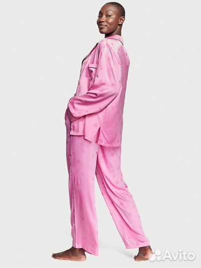 Пижама атласная с сердечками Victoria's Secret