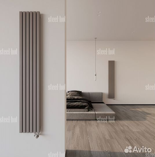 Вертикальный дизайнерский радиатор Steel-Hot от пр