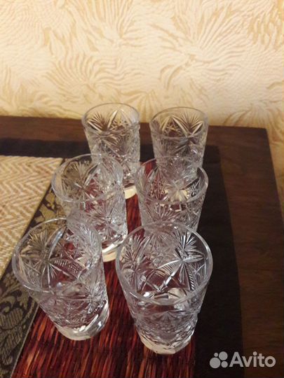 Хрусталь СССР, фужеры, вазочки