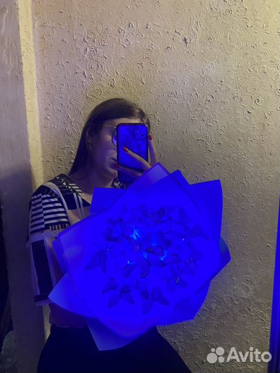 Букет из бабочек светящийся подарок