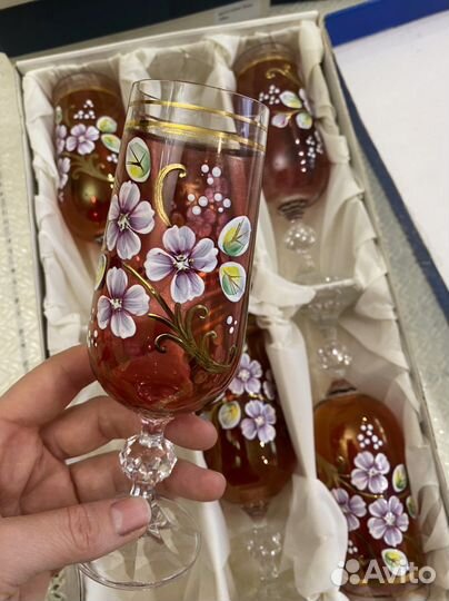 Бокалы с лепкой