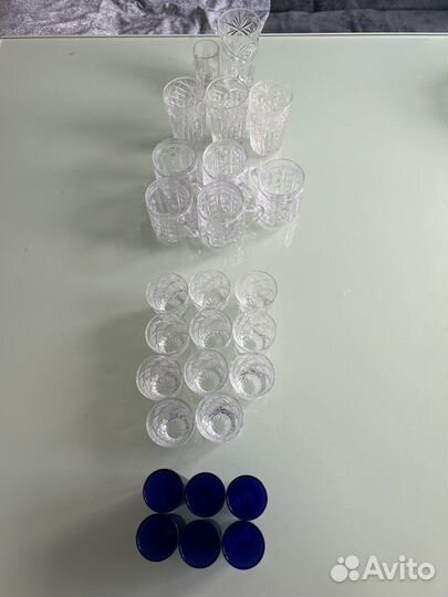 Посуда лотами Хрустальные рюмки тарелки СССР