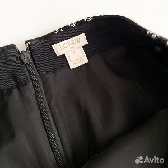 JCrew твидовая юбка мини M